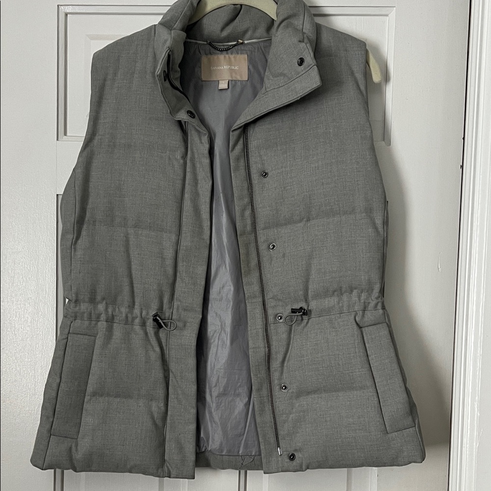 Banana Republic Gray Puffer Vest